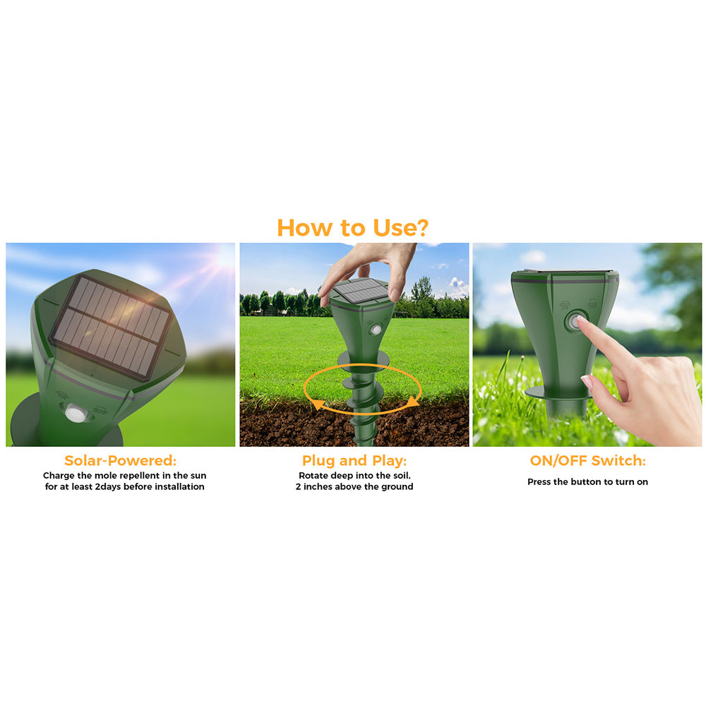 HumRavix Ultrasonic Mole Repeller