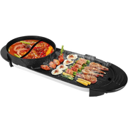 Grillioxi 2-in-1 Electric Hot Pot with BBQ Grill 2200W