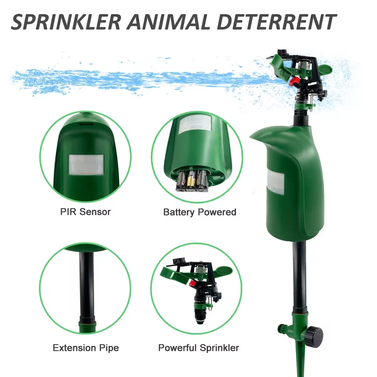 MotixSpray Motion Activated Sprinkler & Armadillo Deterrent