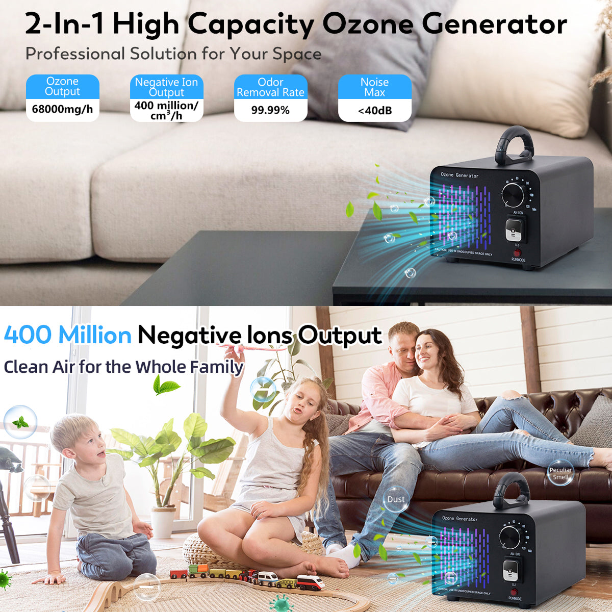 OzoPurex Ozone Generator & Negative Ion Air Purifier