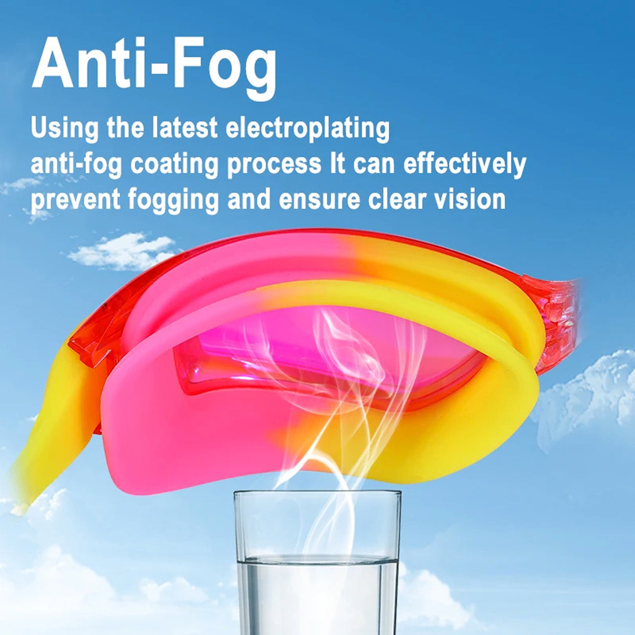 KidSeesal Anti-Fog Kids Swim Goggles with 180° Panoramic View