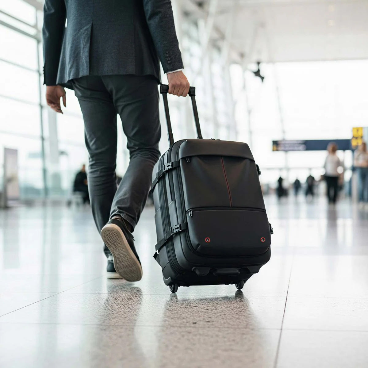 PakkyRoll Vacuum Compression Rolling Backpack for Travel