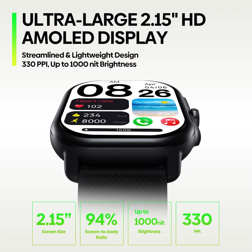 TimyTrack Pro GPS Running Watch with AMOLED Display