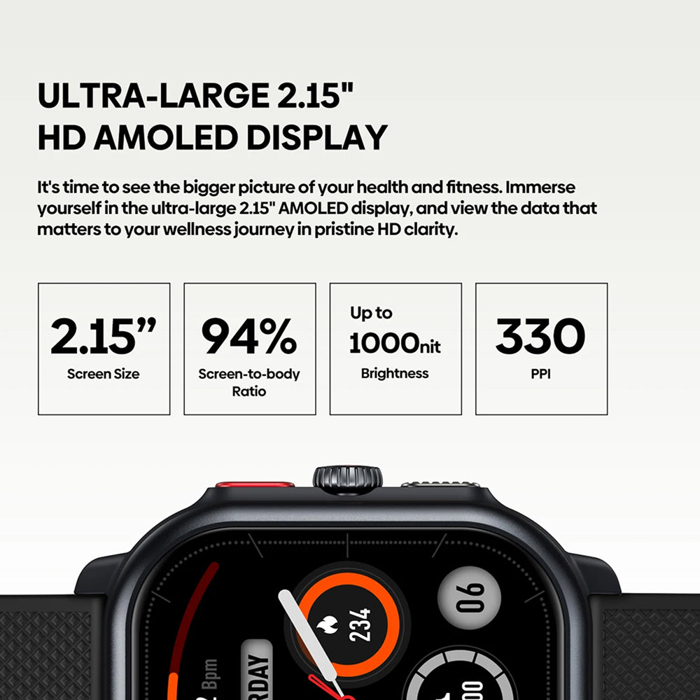TimyTrack Pro GPS Running Watch with AMOLED Display