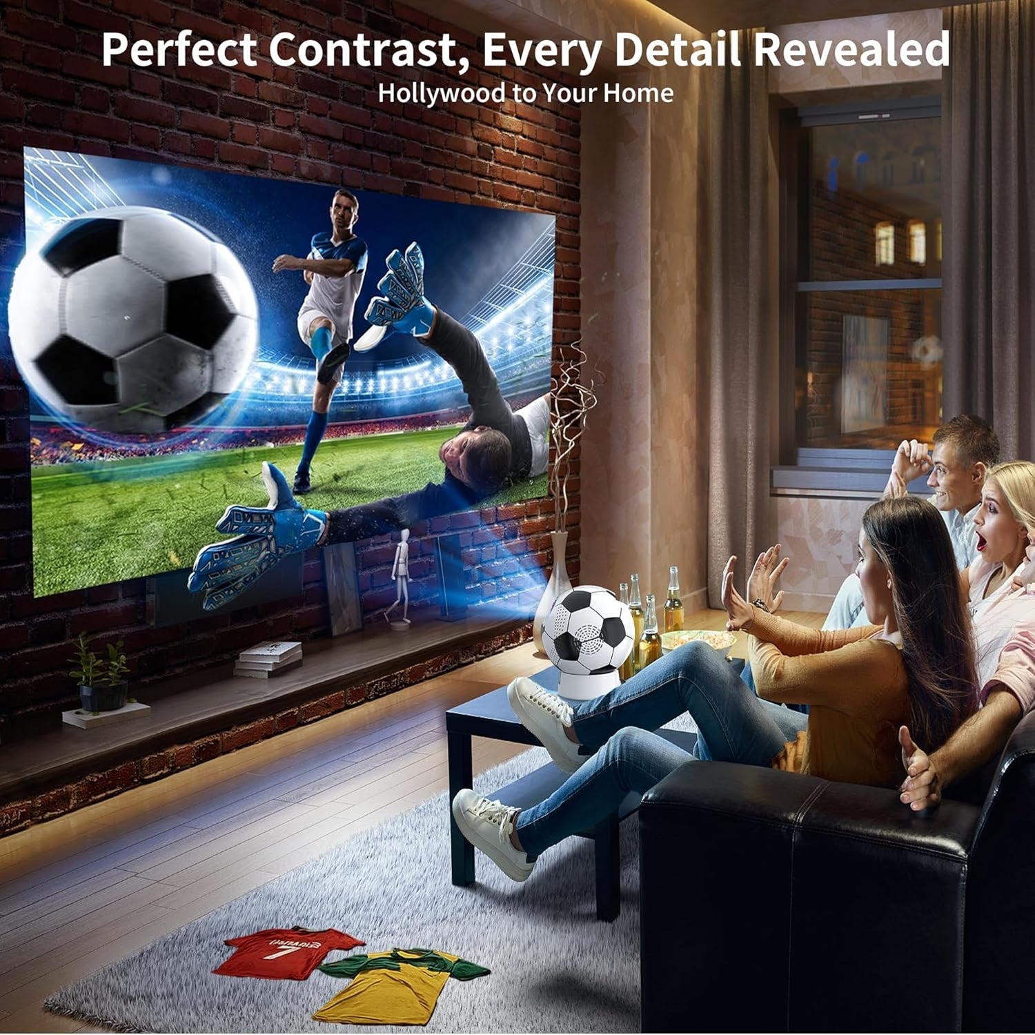 CinemyVex Mini Projector 1080P HD 180 Degree Rotation Outdoor Movies