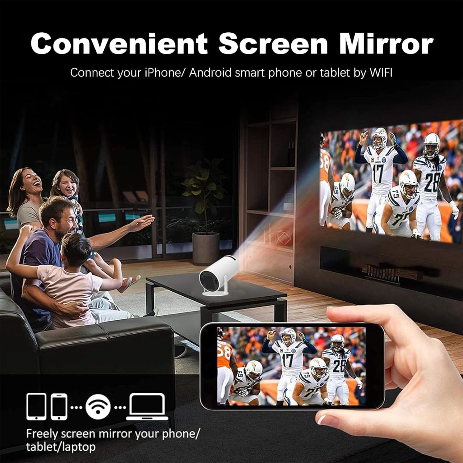 AiriViewi 120-inch Portable Outdoor Projector Screen with Stand