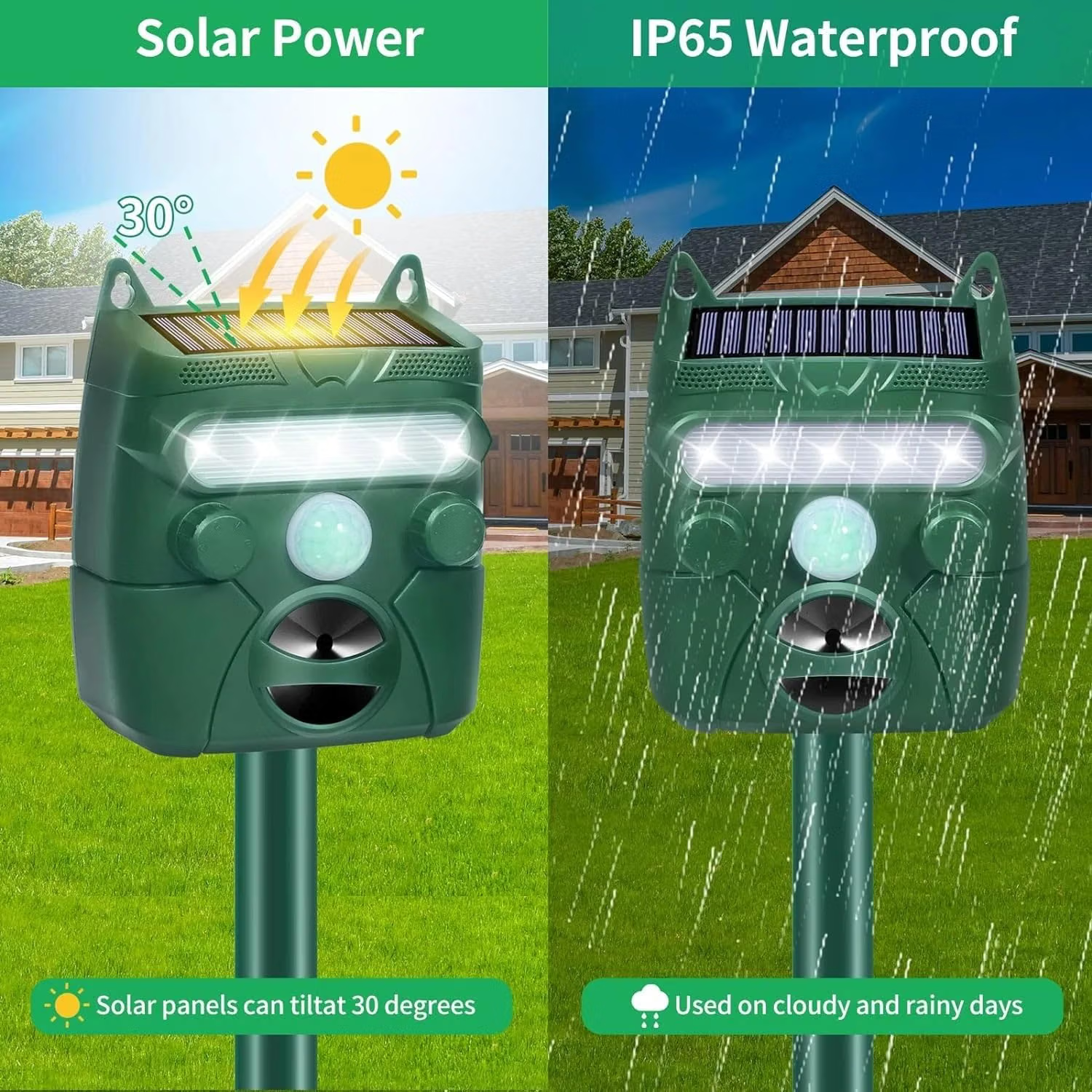 FendGady Ultrasonic Deer Repeller | Solar Powered Garden Deterrent
