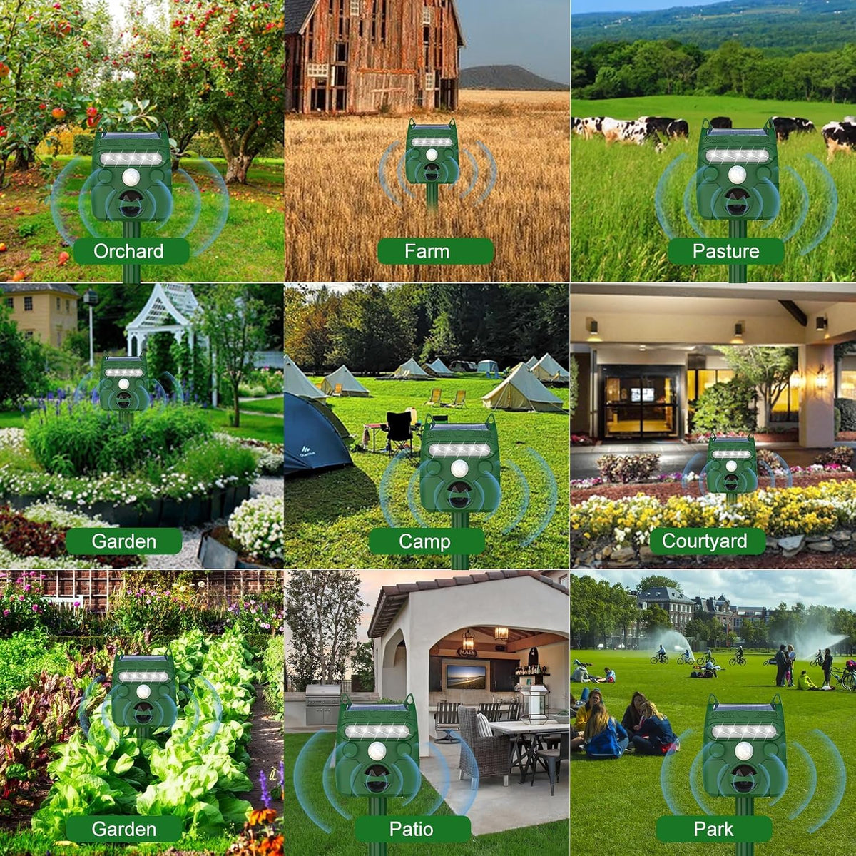FendGady Ultrasonic Deer Repeller | Solar Powered Garden Deterrent