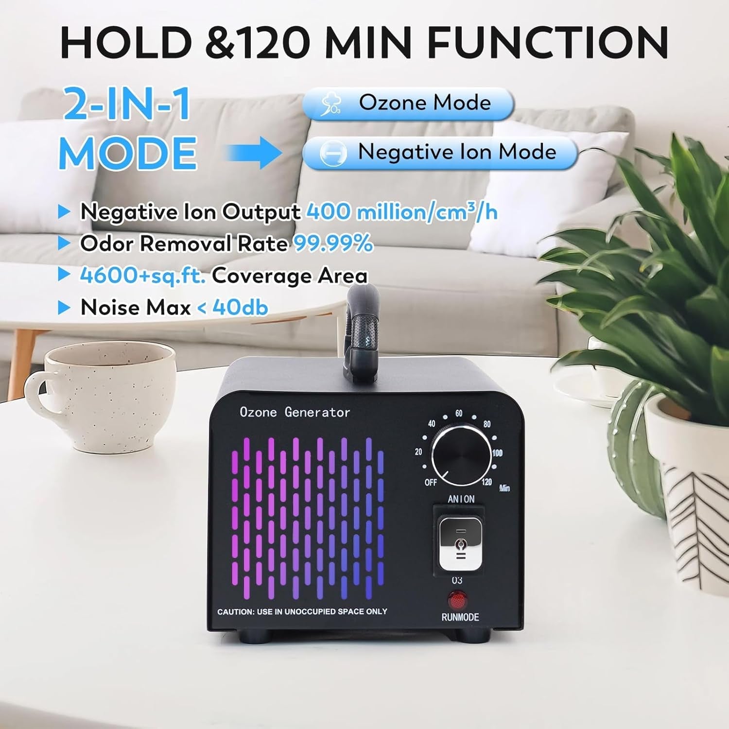 OzoPurex Ozone Generator & Negative Ion Air Purifier