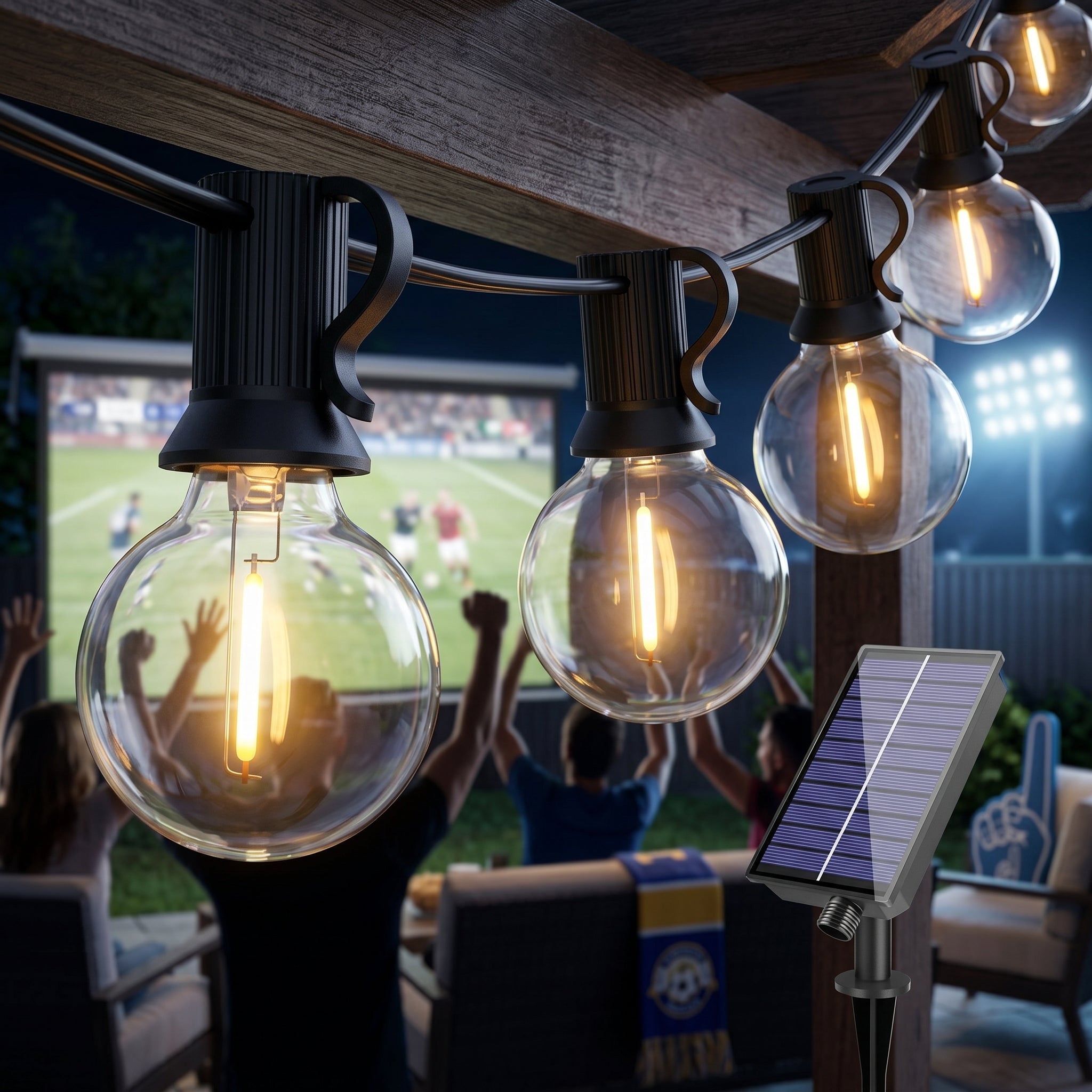 GloStrani Solar Powered Outdoor LED String Lights
