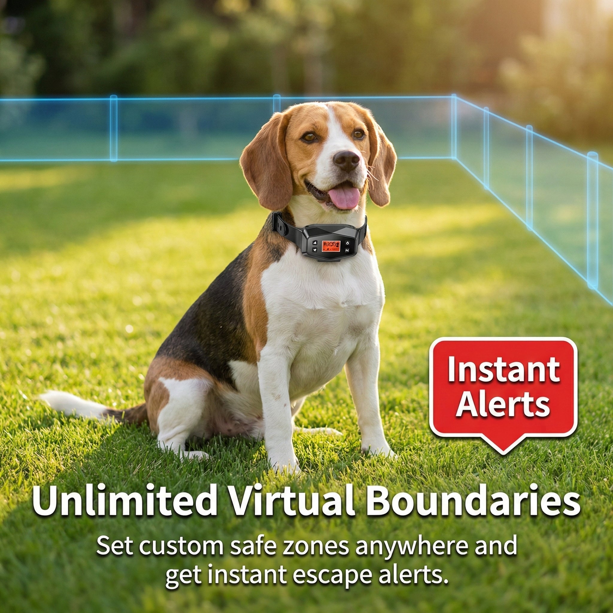 HavinFen Military-Grade GPS Virtual Dog Fence & Tracker