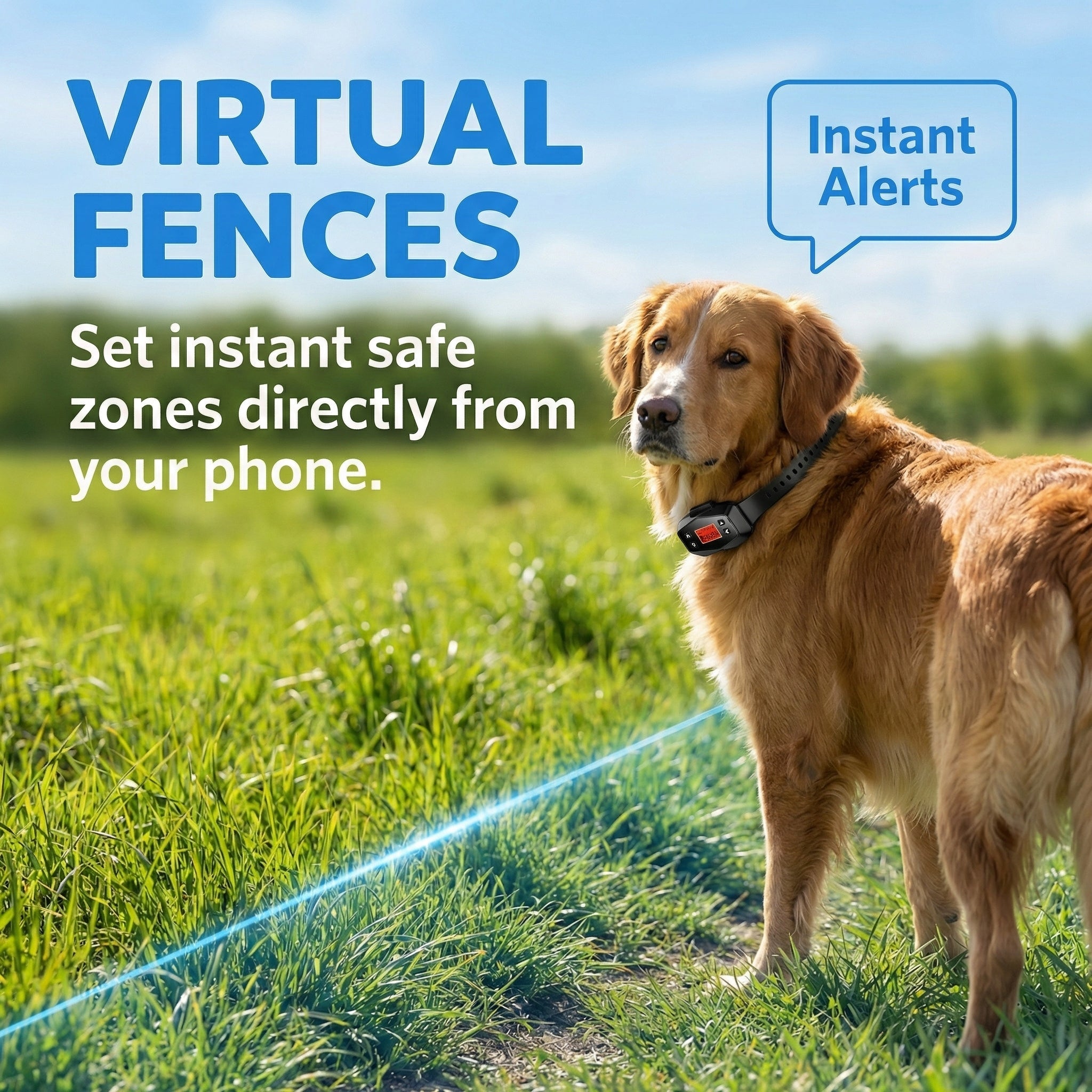 HavinFen Military-Grade GPS Virtual Dog Fence & Tracker