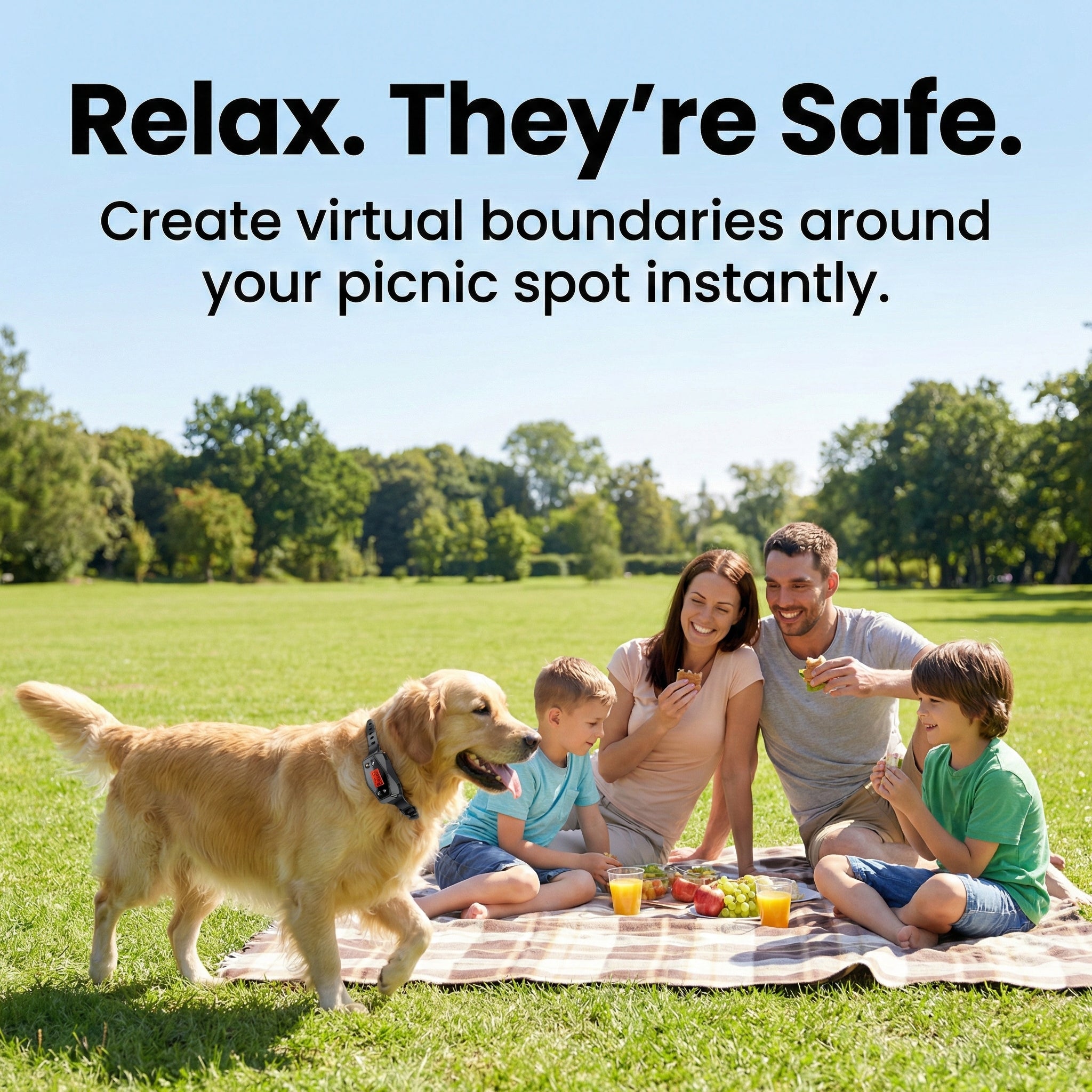 HavinFen Military-Grade GPS Virtual Dog Fence & Tracker