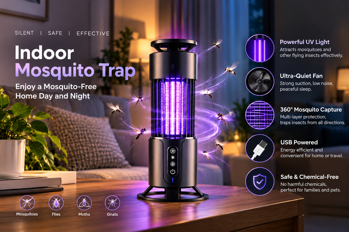 Dazvori Indoor Mosquito Trap - Whisper Quiet & Chemical Free