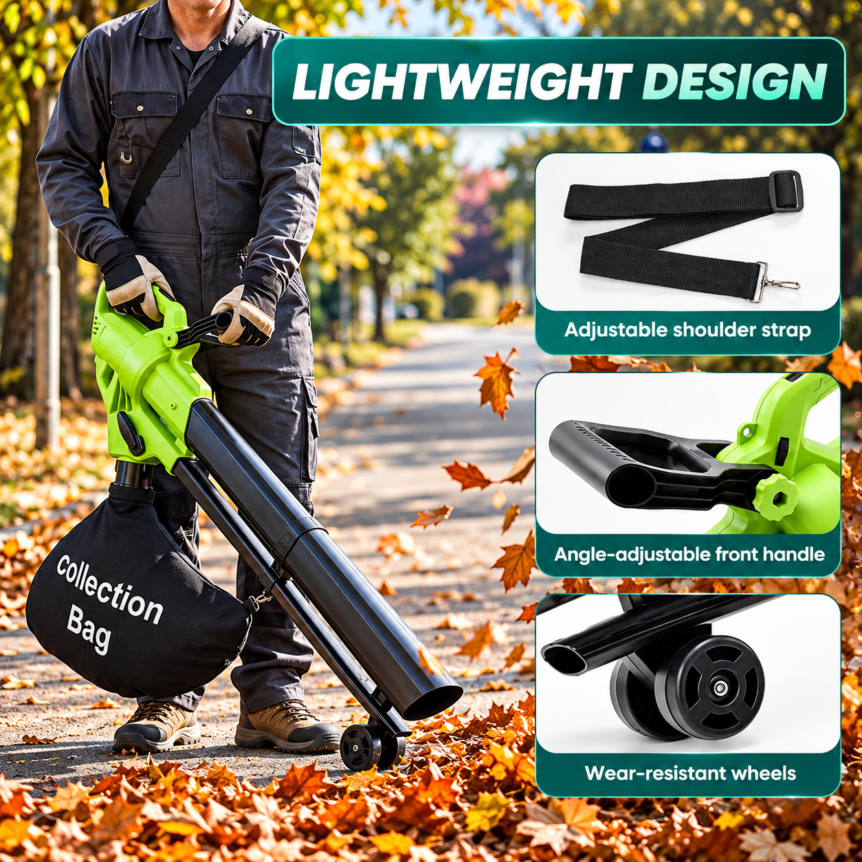 LeafVorar 3-in-1 Corded Electric Leaf Vacuum Mulcher & Blower