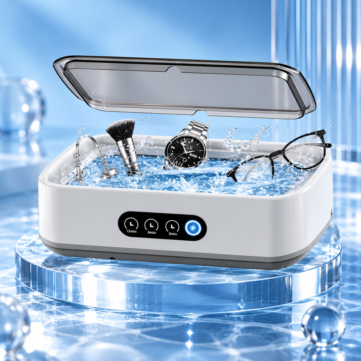Sonicleer 47KHz Ultrasonic Jewellery and Eyeglass Cleaner 650ML