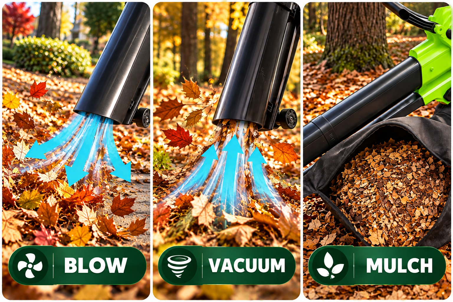 LeafVorar 3-in-1 Corded Electric Leaf Vacuum Mulcher & Blower