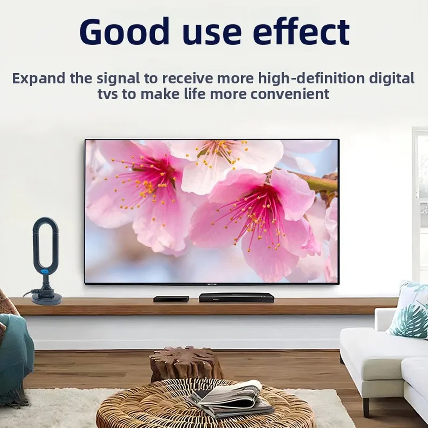 AeriZeni Amplified Digital TV Antenna | 4K 1080p Indoor Outdoor