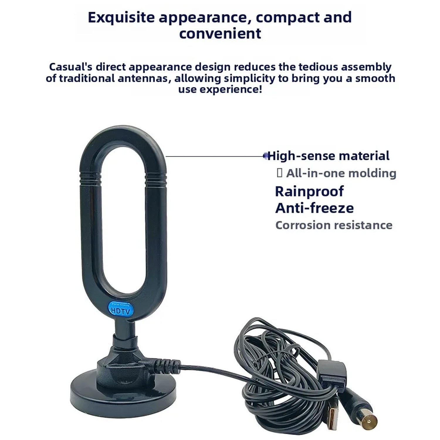 AeriZeni Amplified Digital TV Antenna | 4K 1080p Indoor Outdoor