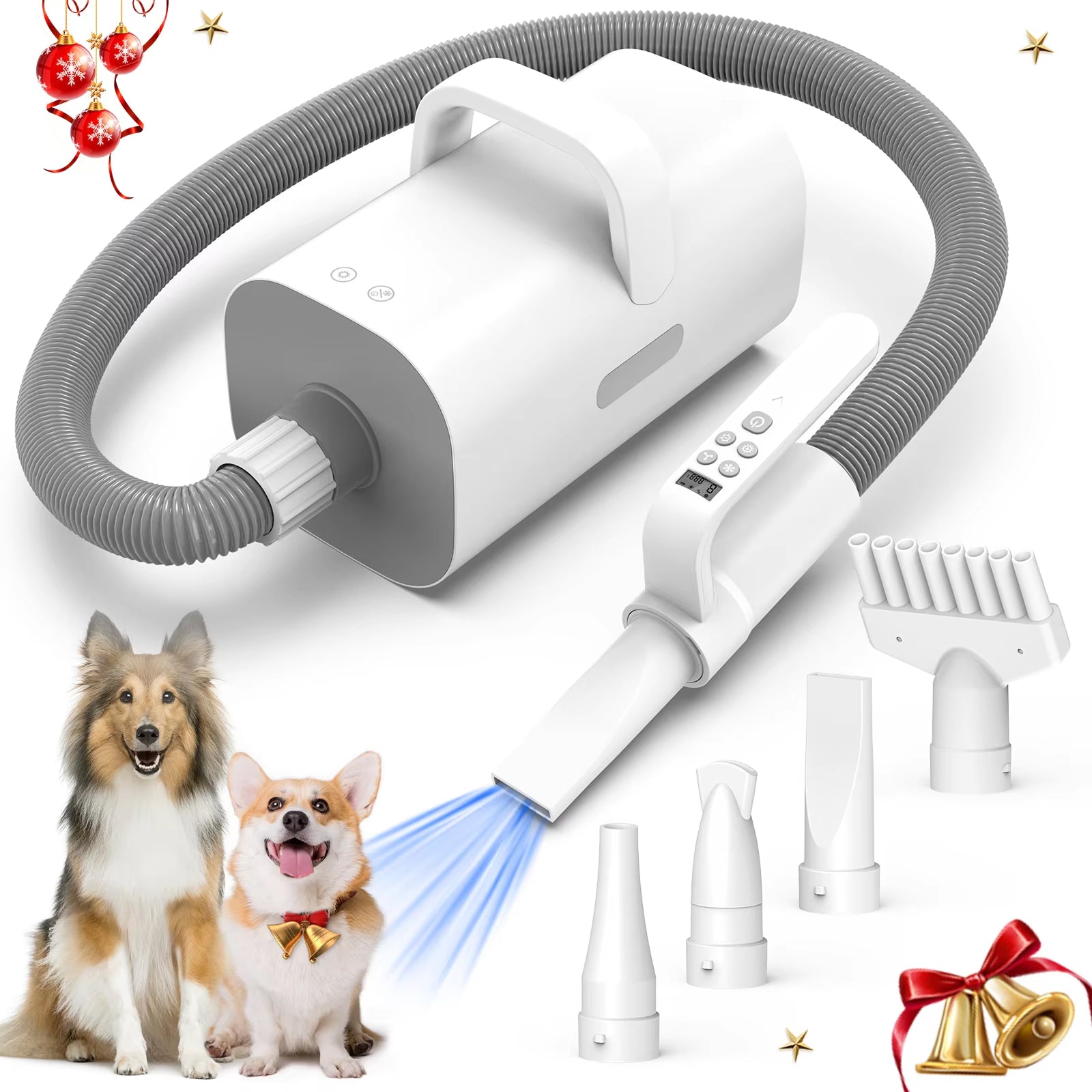 AeroFlufy 4-in-1 Dog Hair Dryer | 90m/s High-Velocity & Ultra-Quiet