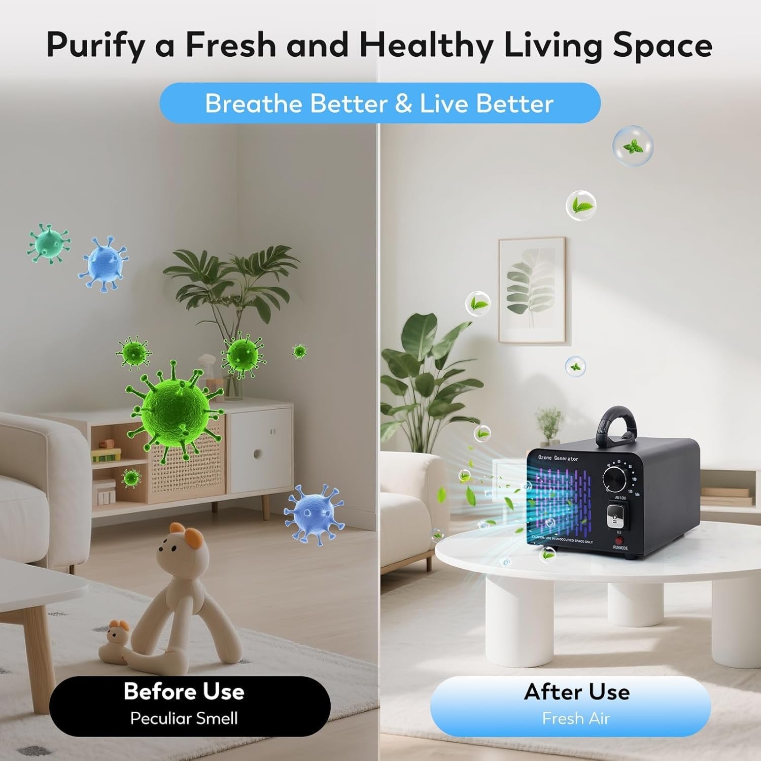 OzoPurex Ozone Generator & Negative Ion Air Purifier