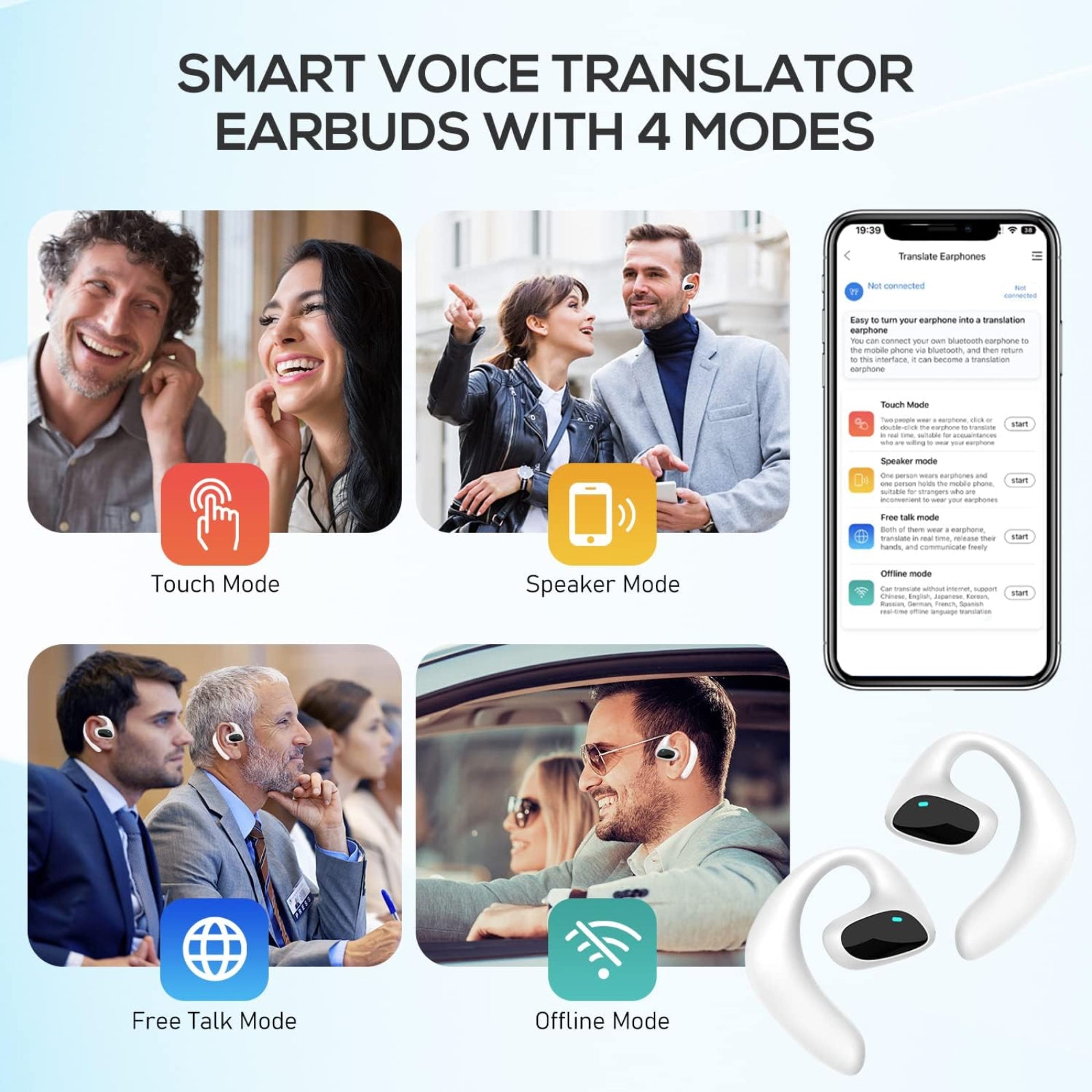 AilyMur AI Translator Earbuds
