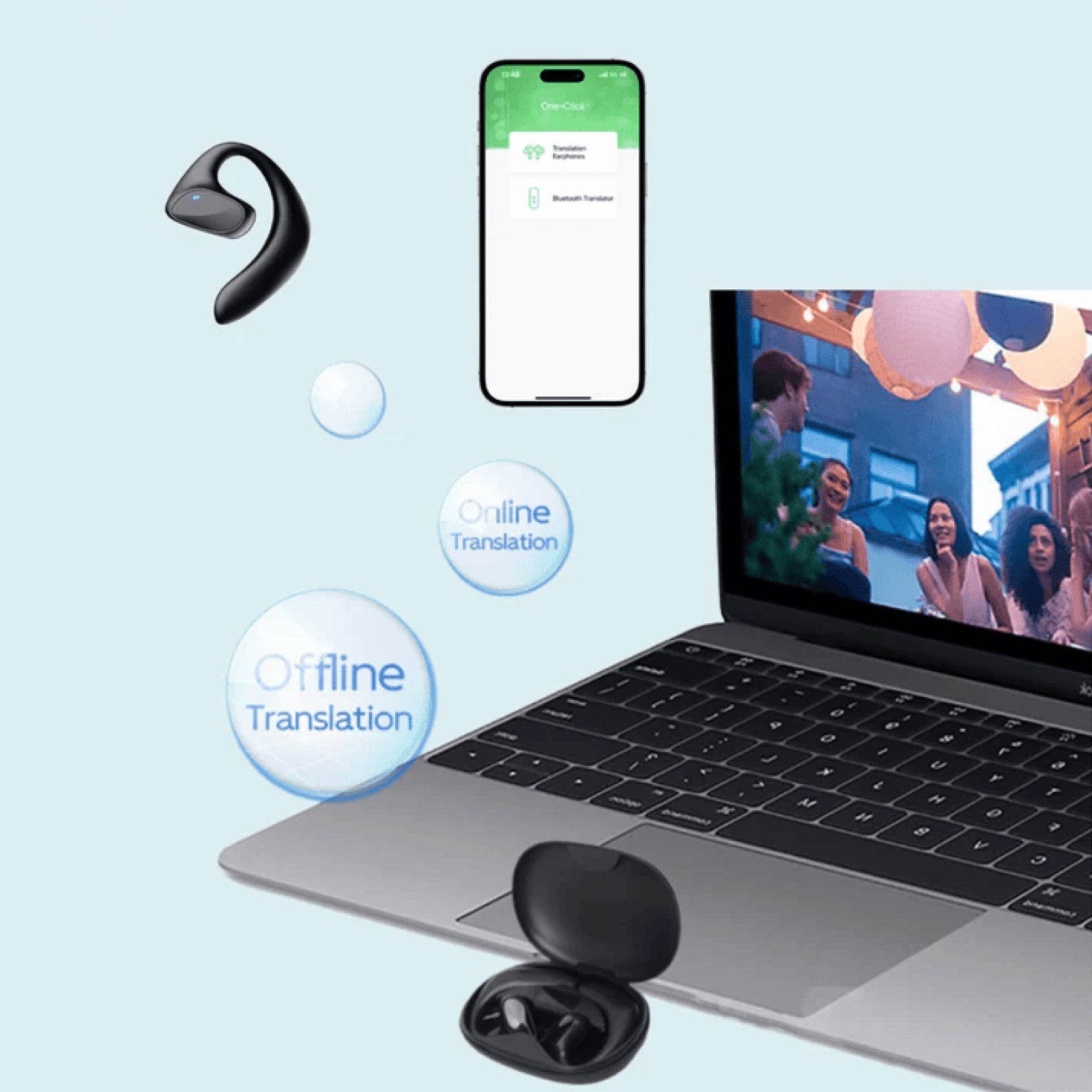 AilyMur AI Translator Earbuds