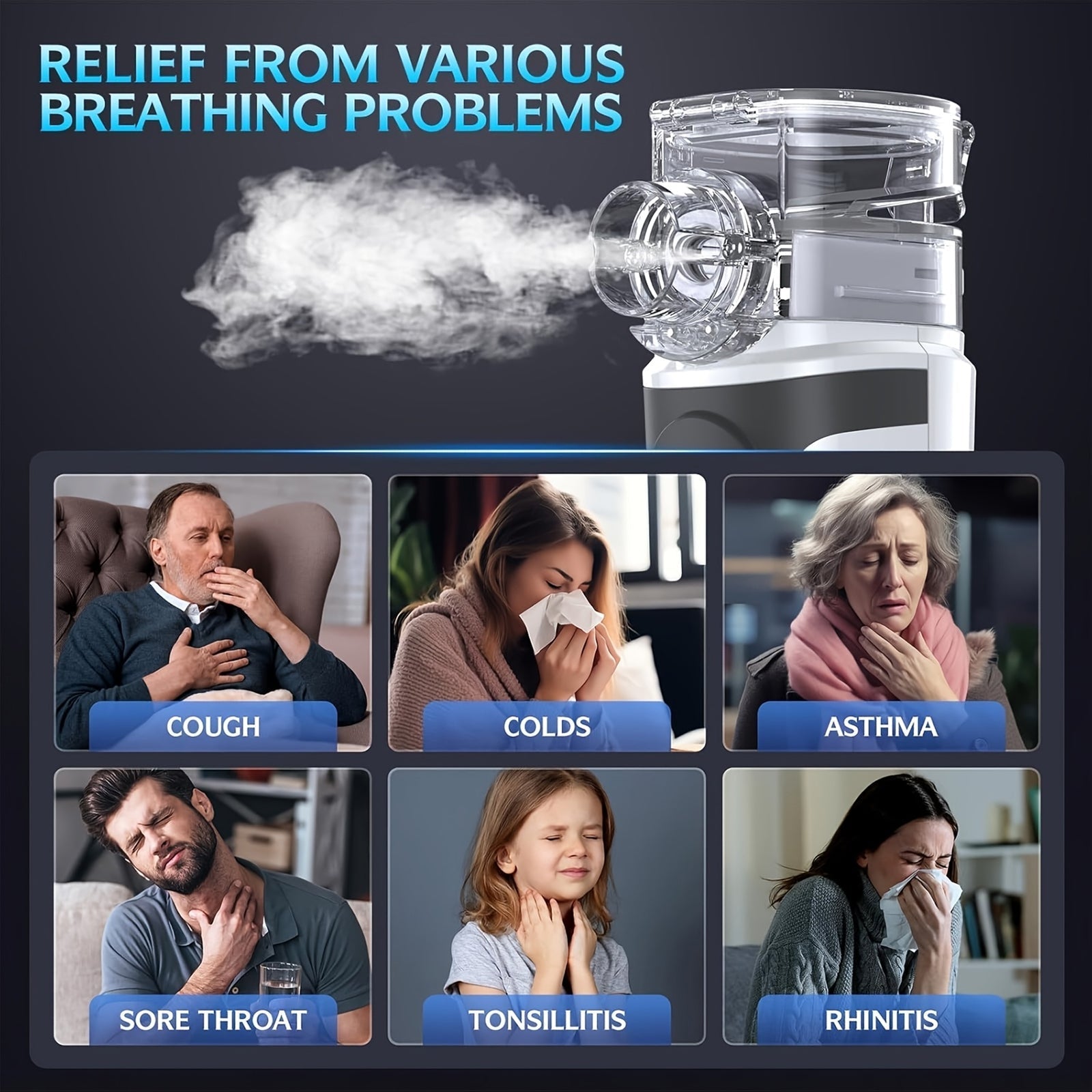 Portable Nebulizer for Asthma & COPD Relief
