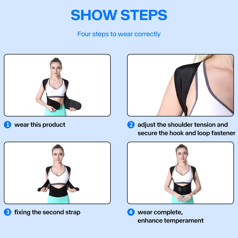 Bacosup Dual Metal Bar Posture Corrector for Back Pain Relief