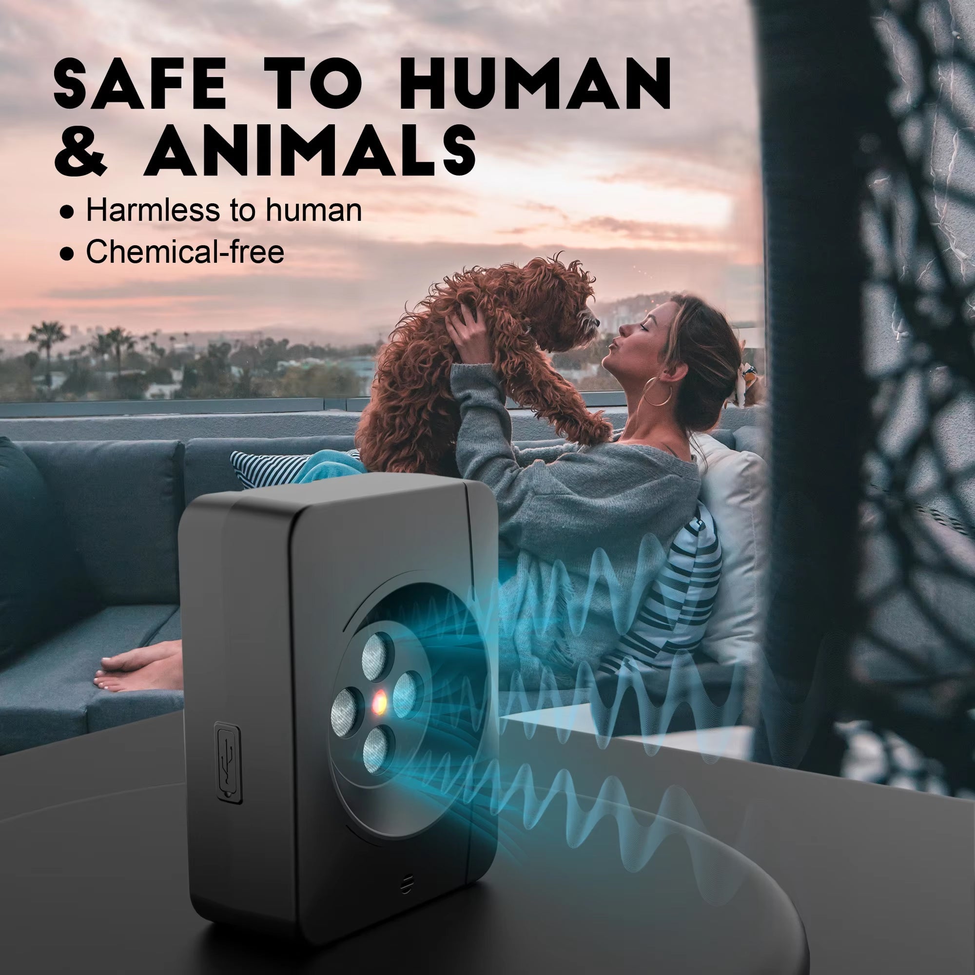 Barkren Ultrasonic Dog Barking Deterrent US Weatherproof Device