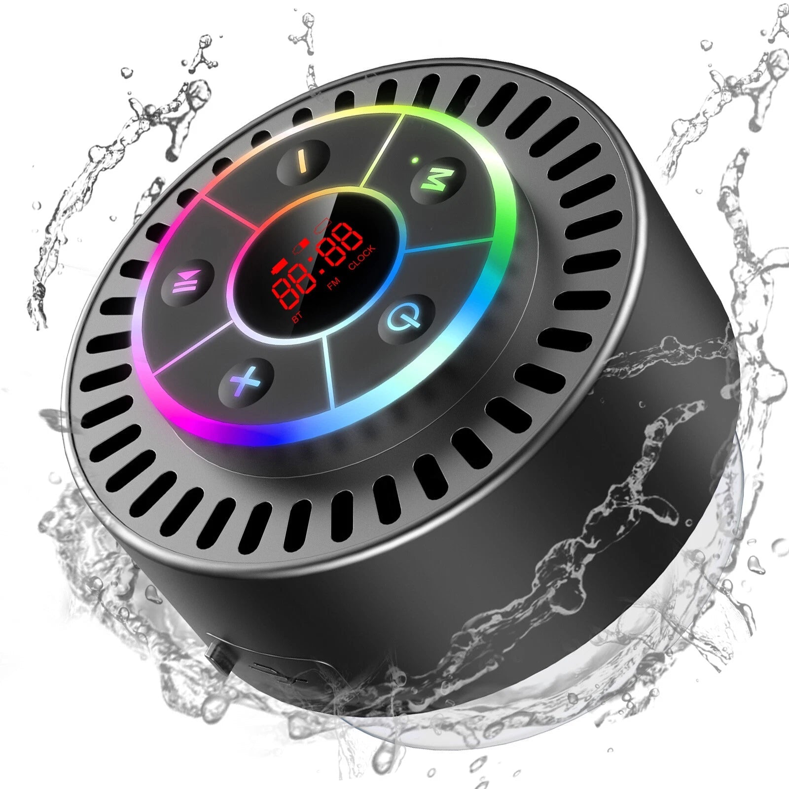 BathAqafi Premium Waterproof Shower Speaker with 12H Battery