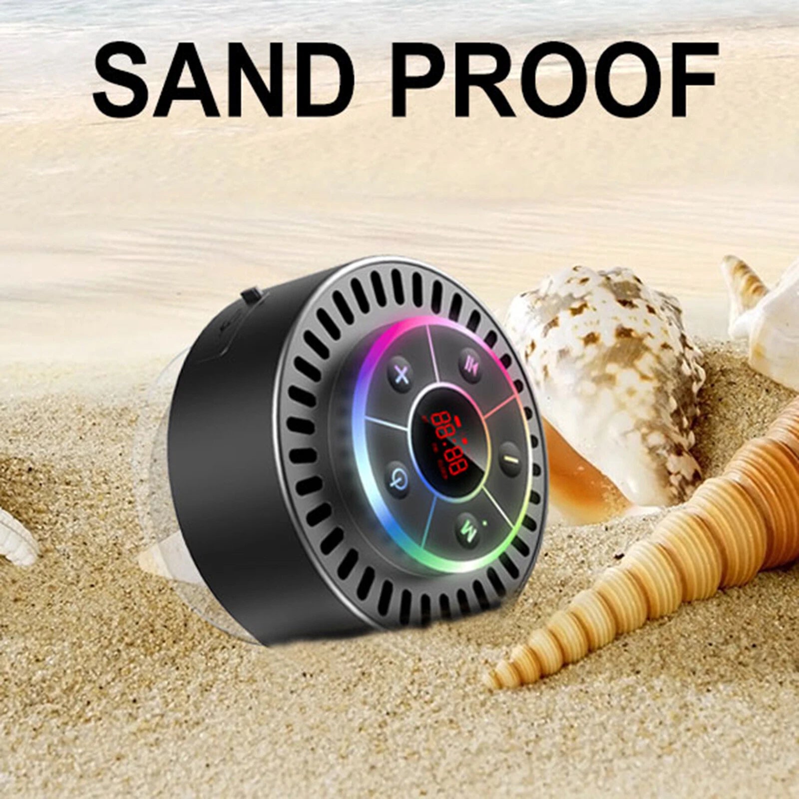 BathAqafi Premium Waterproof Shower Speaker with 12H Battery