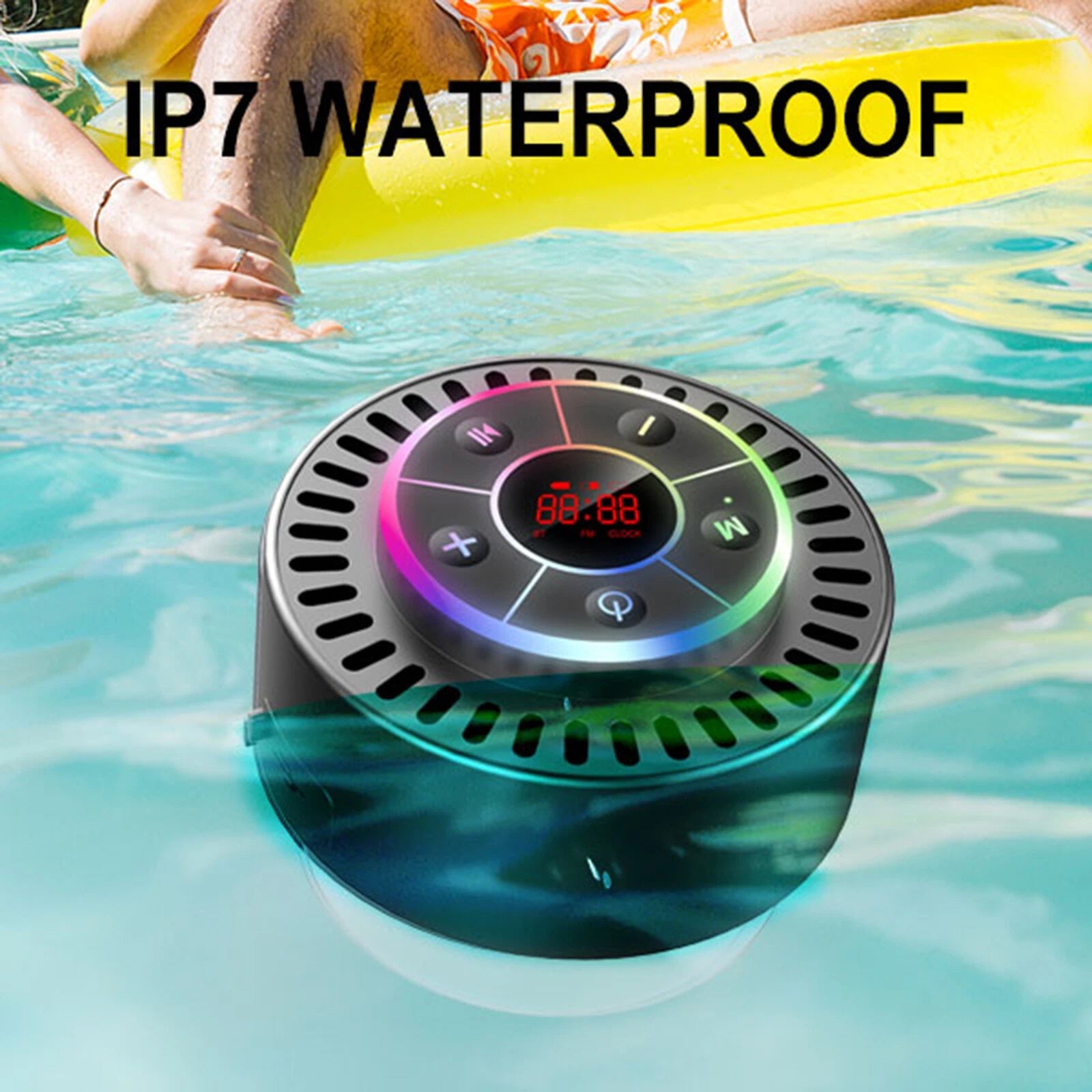 BathAqafi Premium Waterproof Shower Speaker with 12H Battery