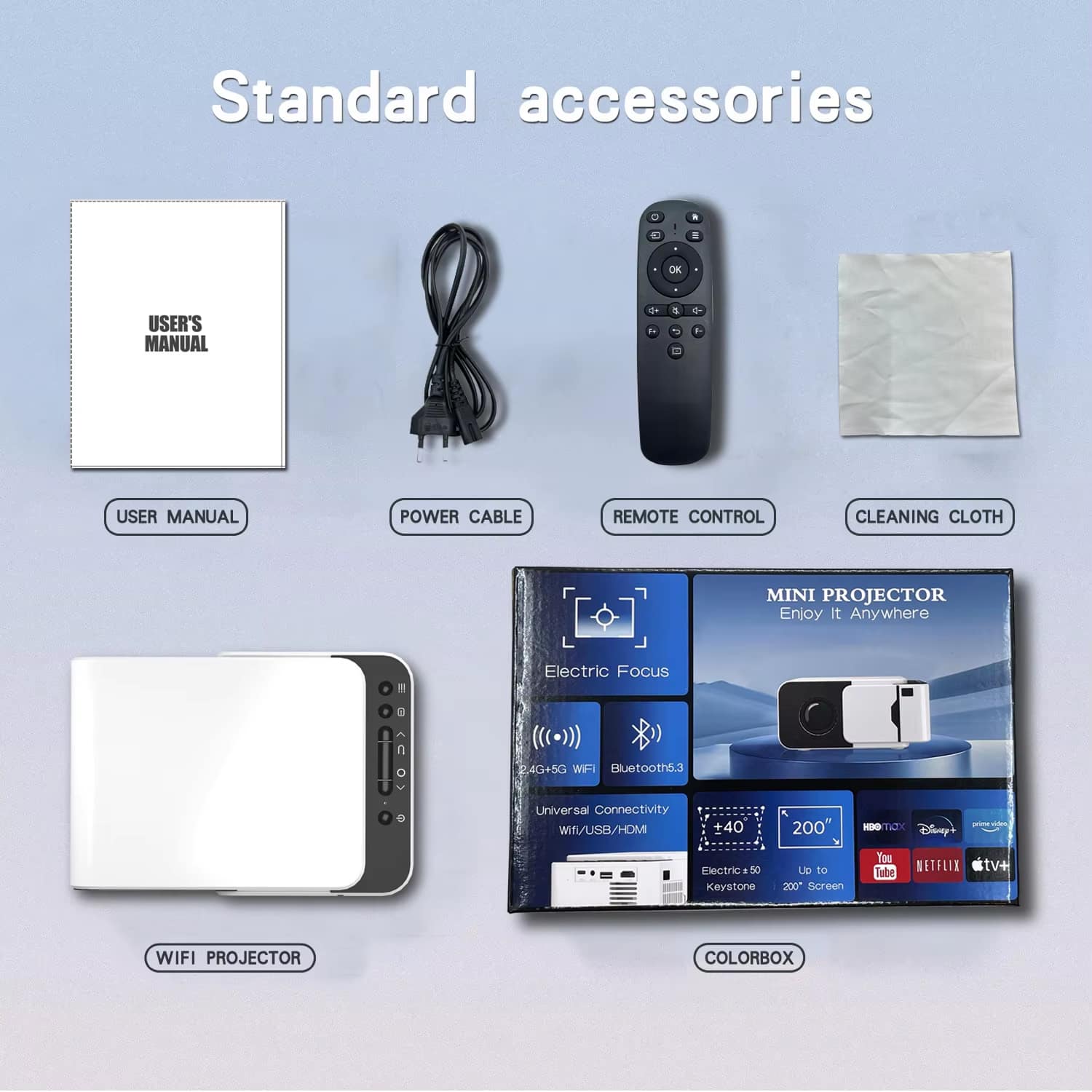BeamitPoke 4K Ultra HD Portable Projector with WiFi6