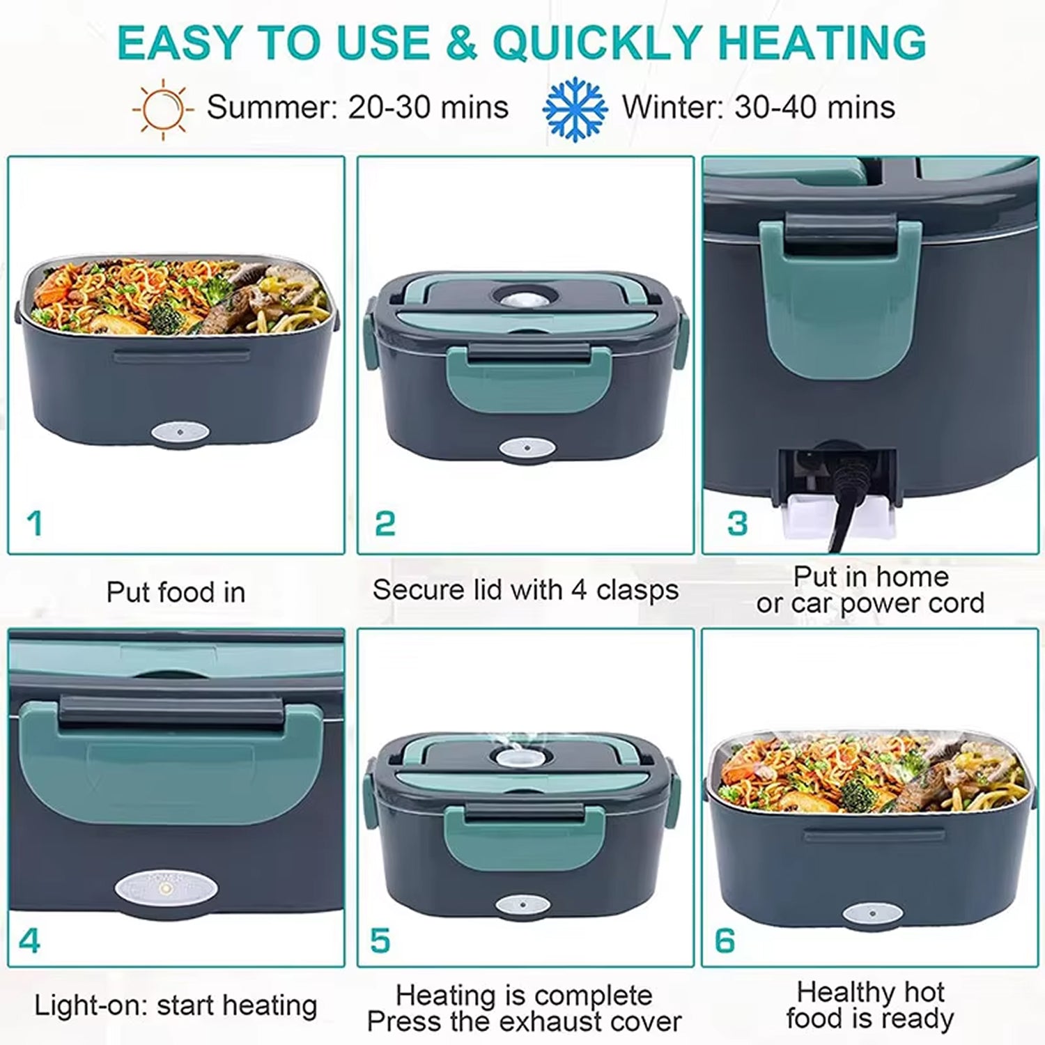 BentoHiti Electric Heated Lunch Box for Car and Office