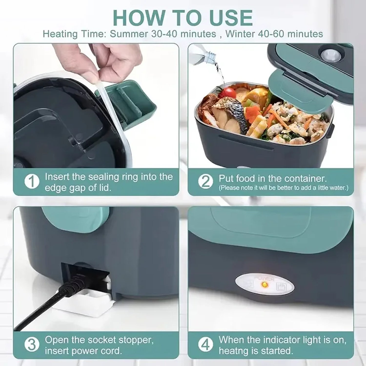 BentoHiti Electric Heated Lunch Box for Car and Office