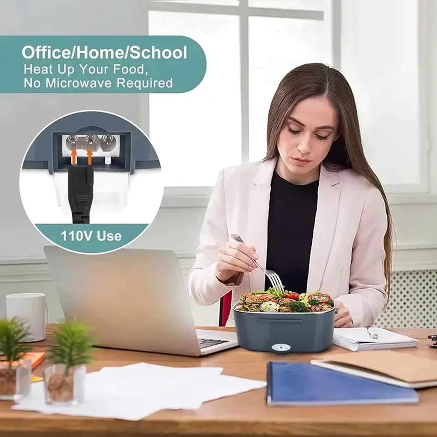 BentoHiti Electric Heated Lunch Box for Car and Office