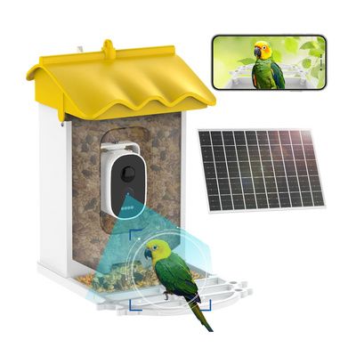 BirdieSaw AI Bird Feeder Camera with 7W Solar Panel & HD Streaming
