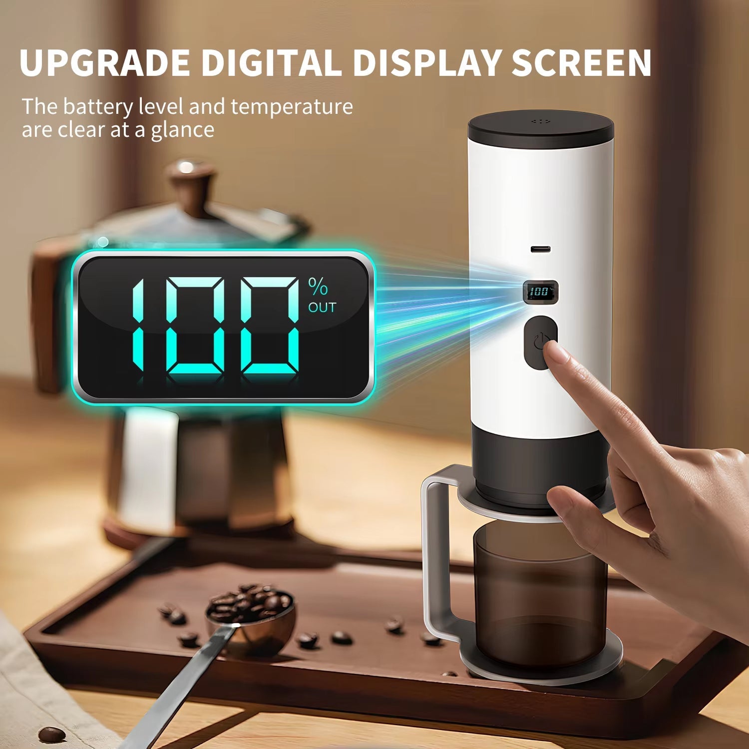 BrewyCup Portable Coffee Maker | 15Bar Wireless Espresso