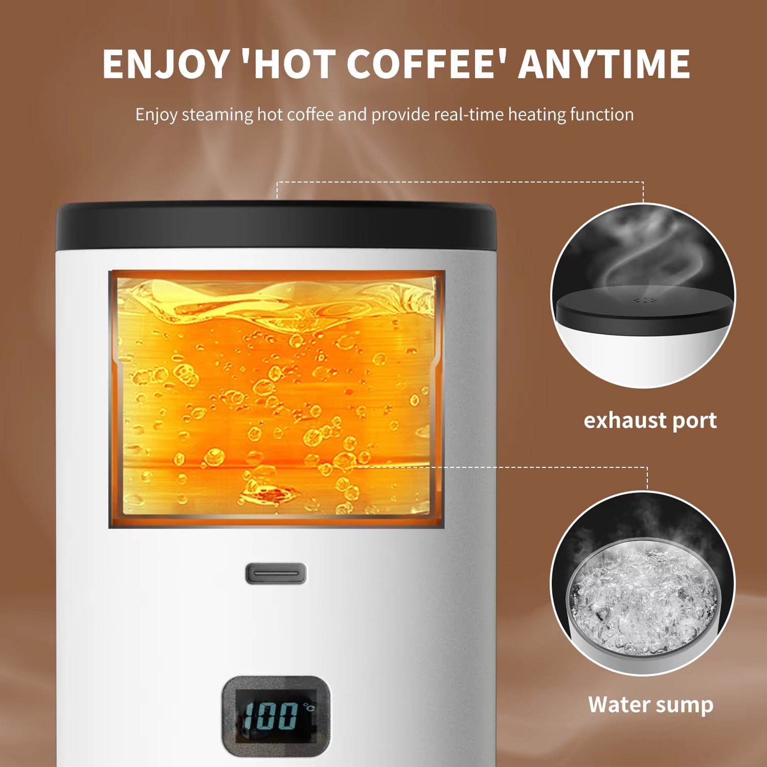 BrewyCup Portable Coffee Maker | 15Bar Wireless Espresso