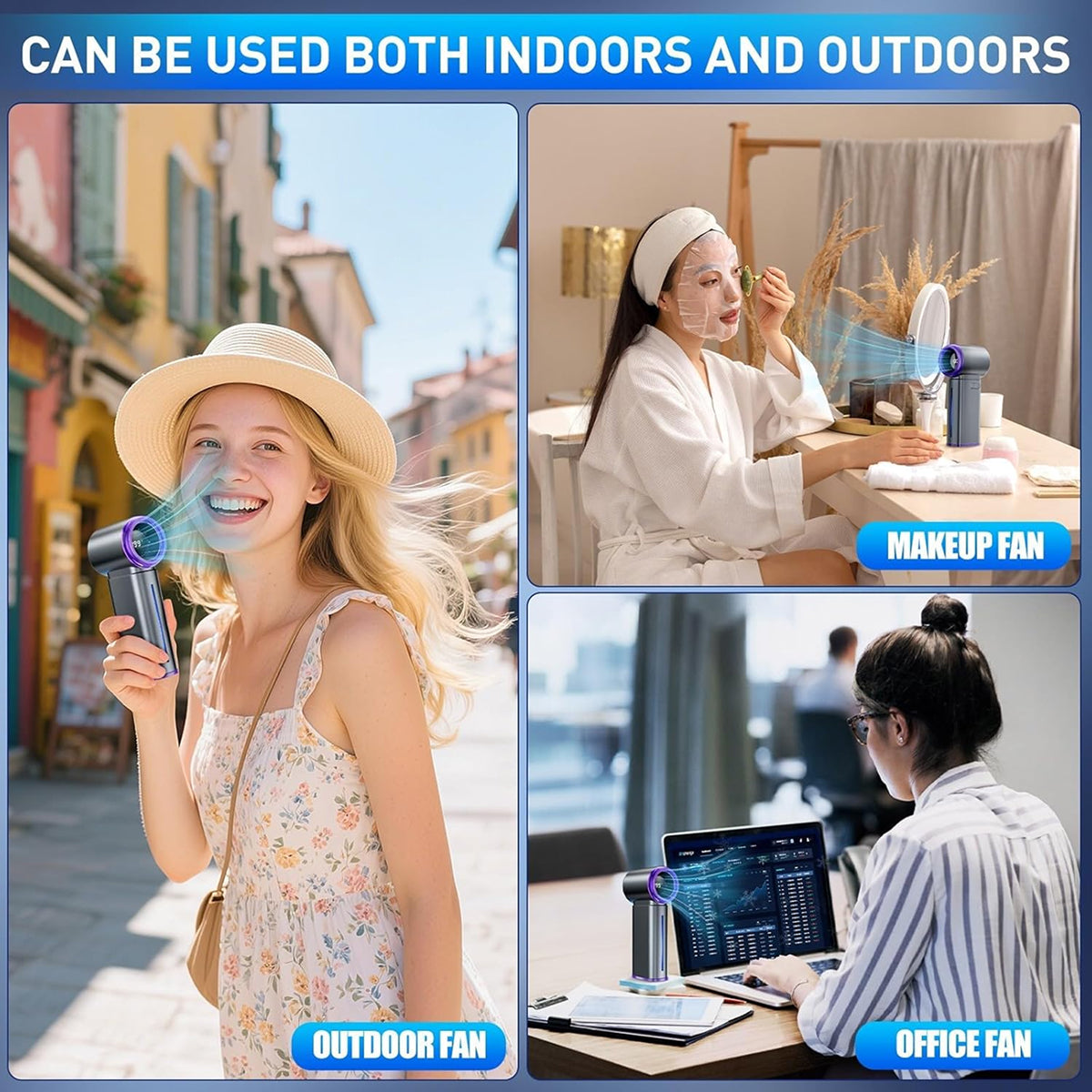 BrizeeFan 3-in-1 Turbo Handheld Fan with Misting Hydration