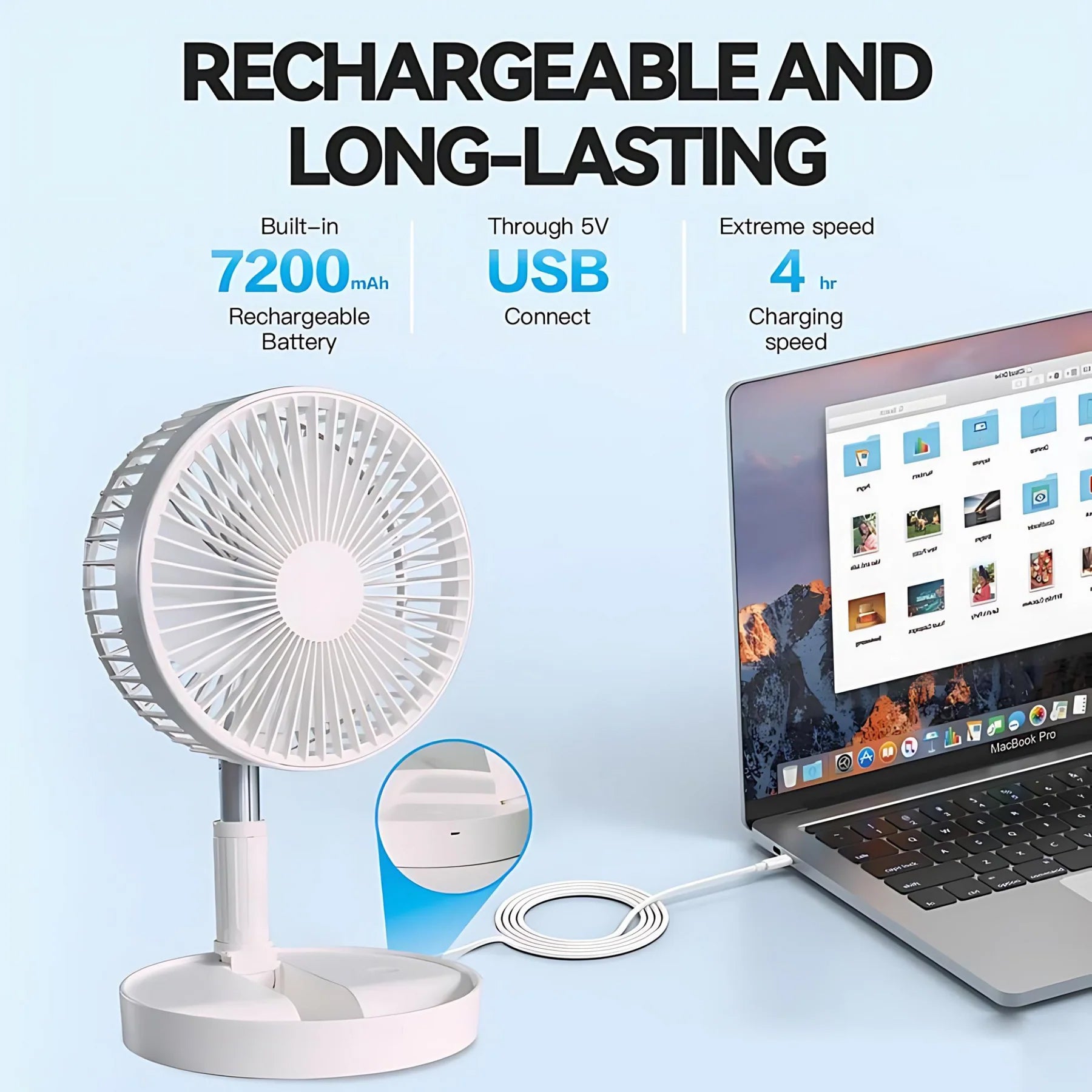 BrizkoLix Eco-Friendly Portable Cooling Fan