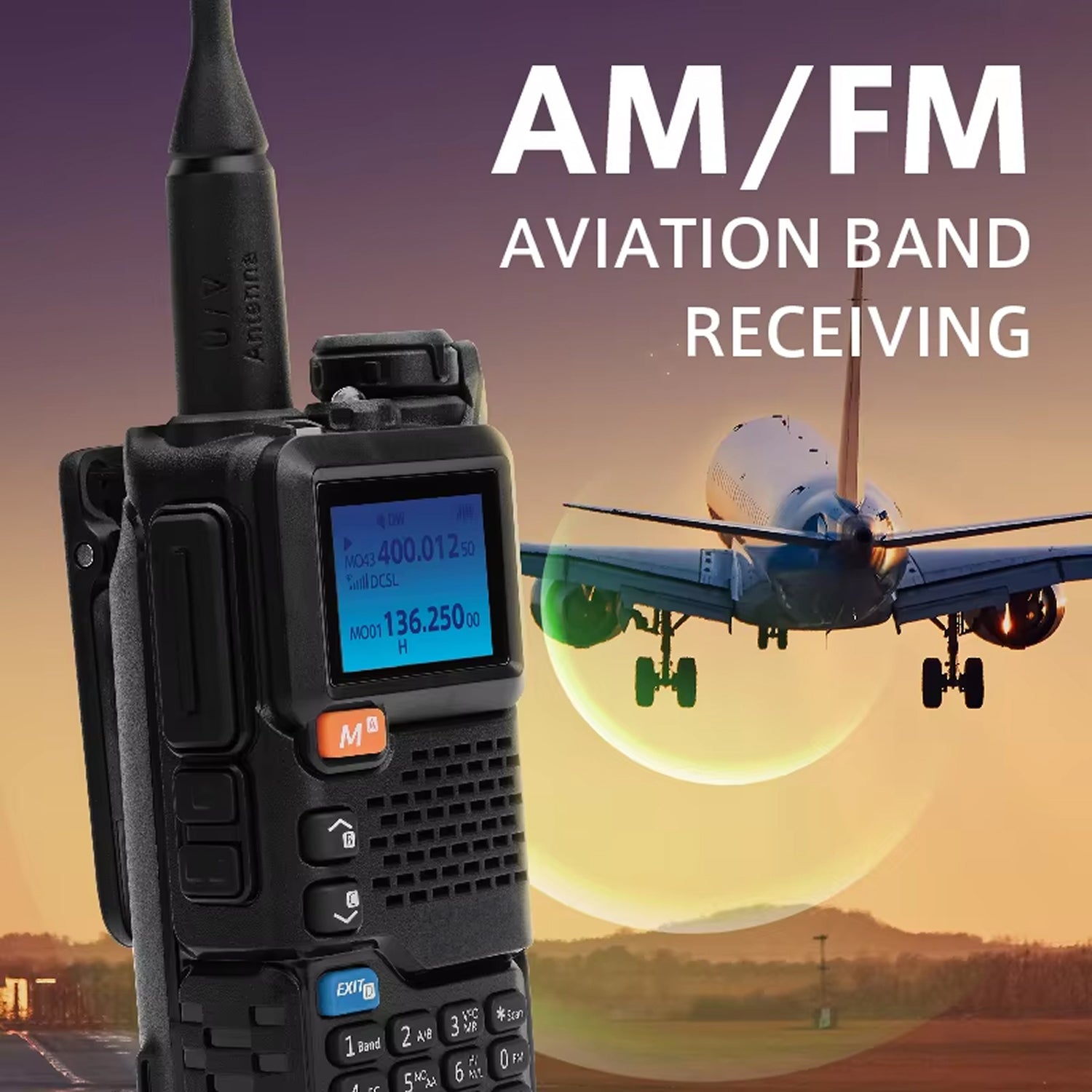 GriRadion Long Range 5W Marine Radio - 3KM Dual-Band VHF/UHF