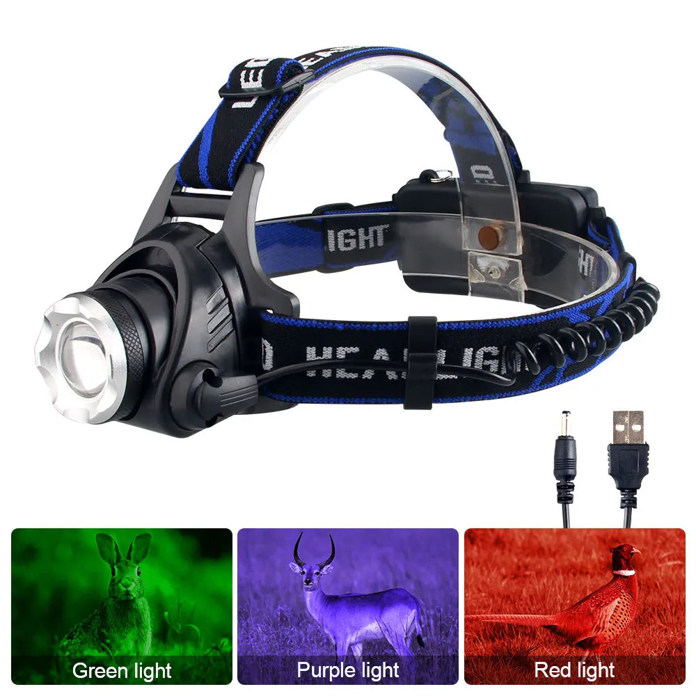 PredLyd Stealth Hunting LED Headlamp with UV Blood Tracker