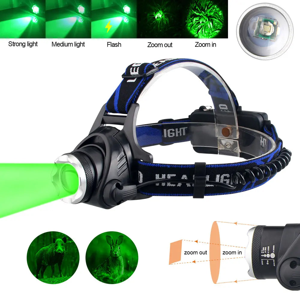 PredLyd Stealth Hunting LED Headlamp with UV Blood Tracker