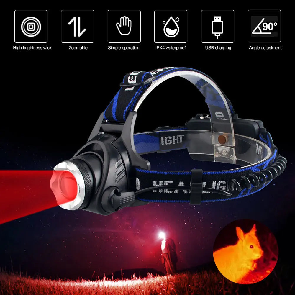 PredLyd Stealth Hunting LED Headlamp with UV Blood Tracker