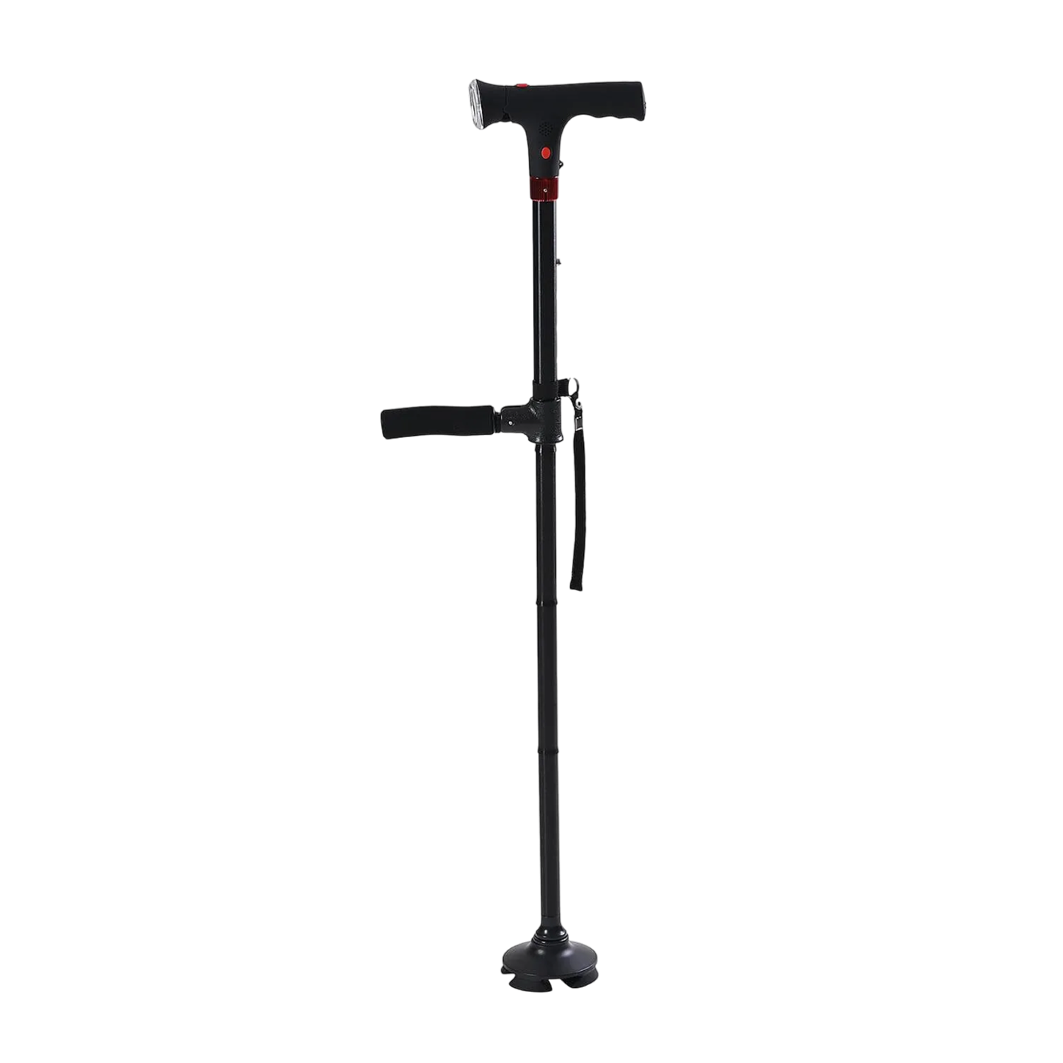 Caniffit Dual Handle Walking Cane with LED Torch and Alarm