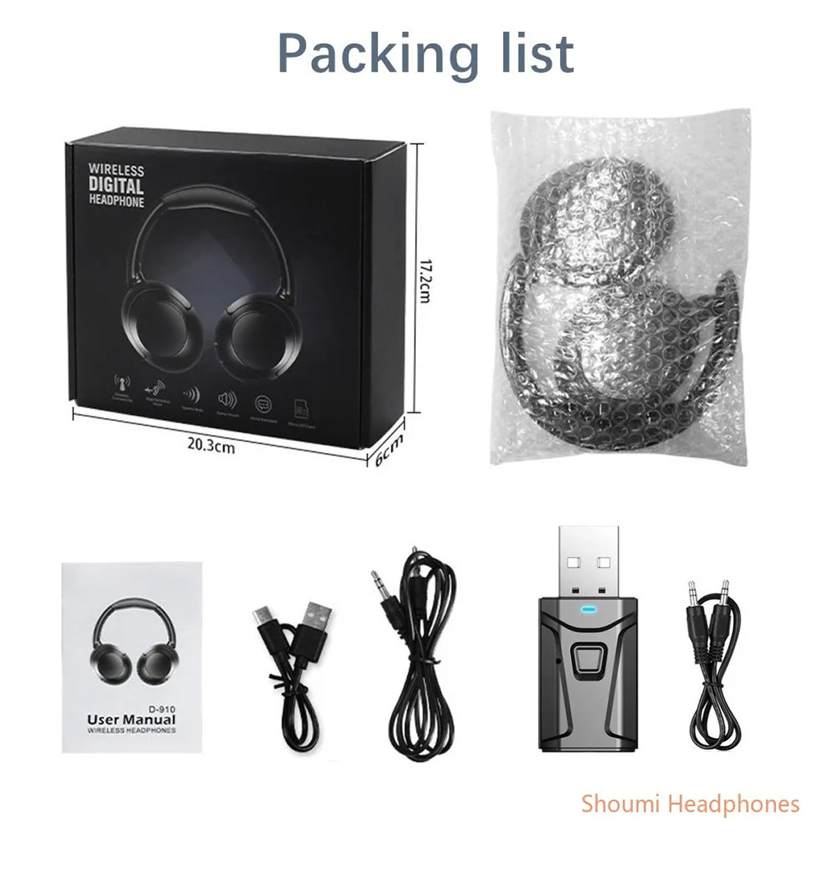 TunexiTV Wireless Bluetooth TV Headphones with Low-Latency Adapter