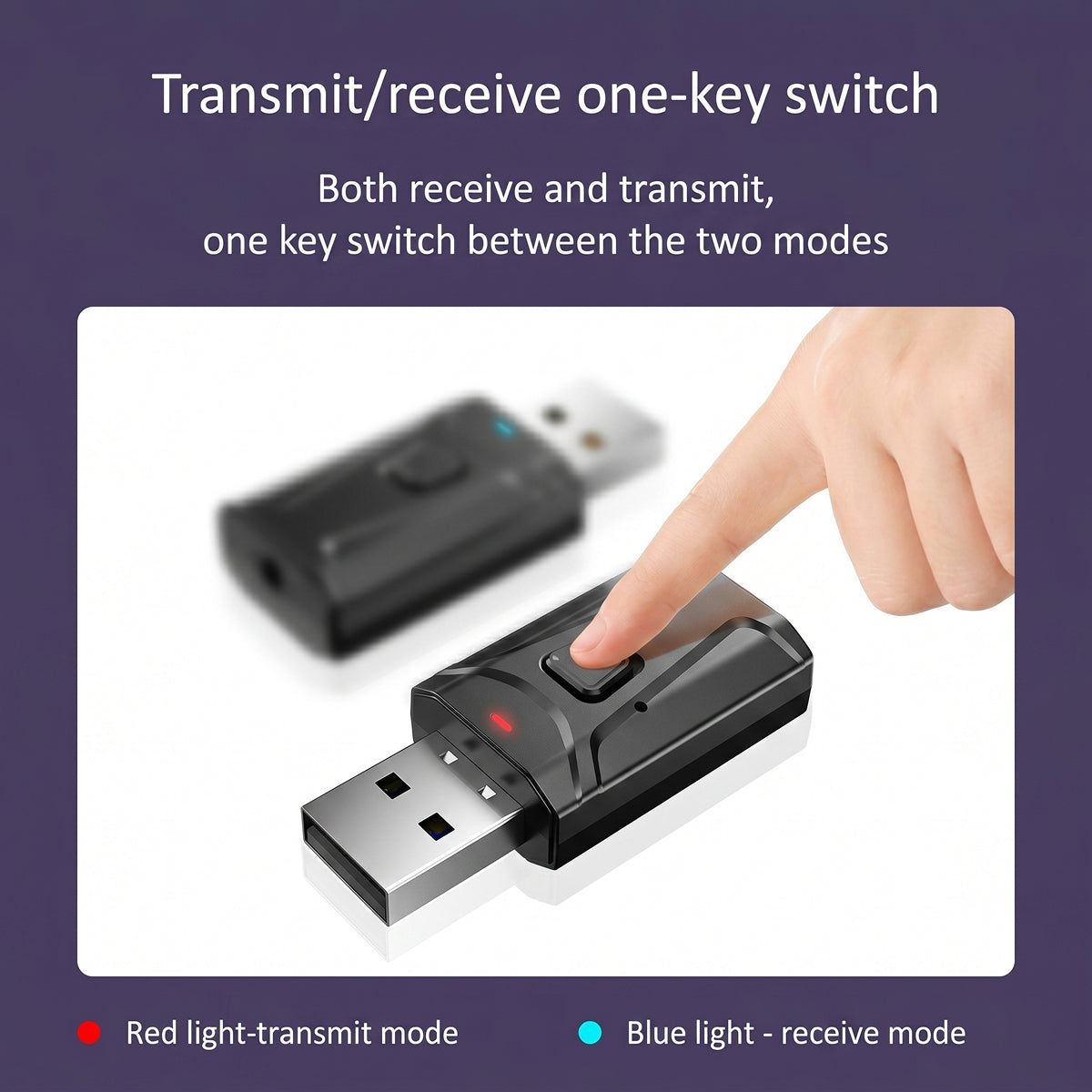 TunexiTV Wireless Bluetooth TV Headphones with Low-Latency Adapter