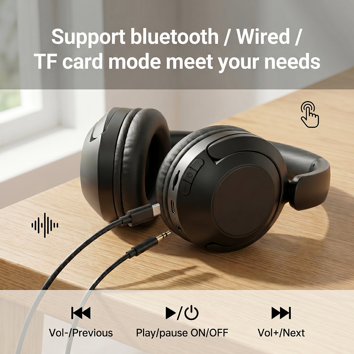 TunexiTV Wireless Bluetooth TV Headphones with Low-Latency Adapter